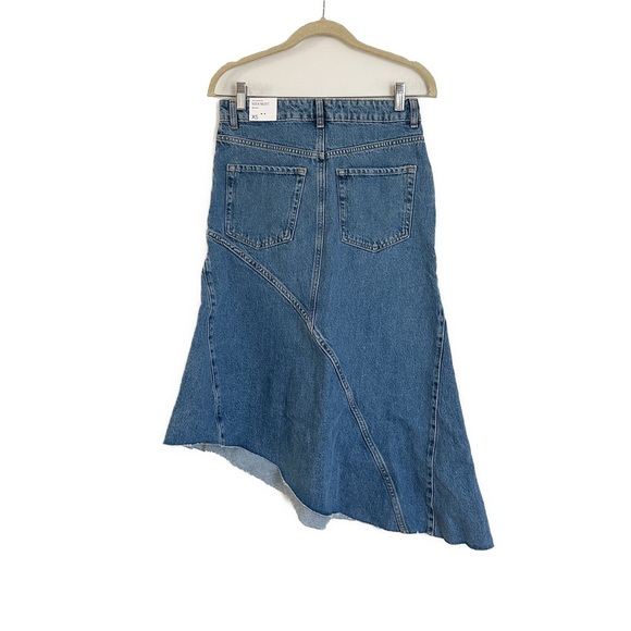 MANGO Asymmetrical Denim Skirt Size XS NWT - Picture 6 of 6